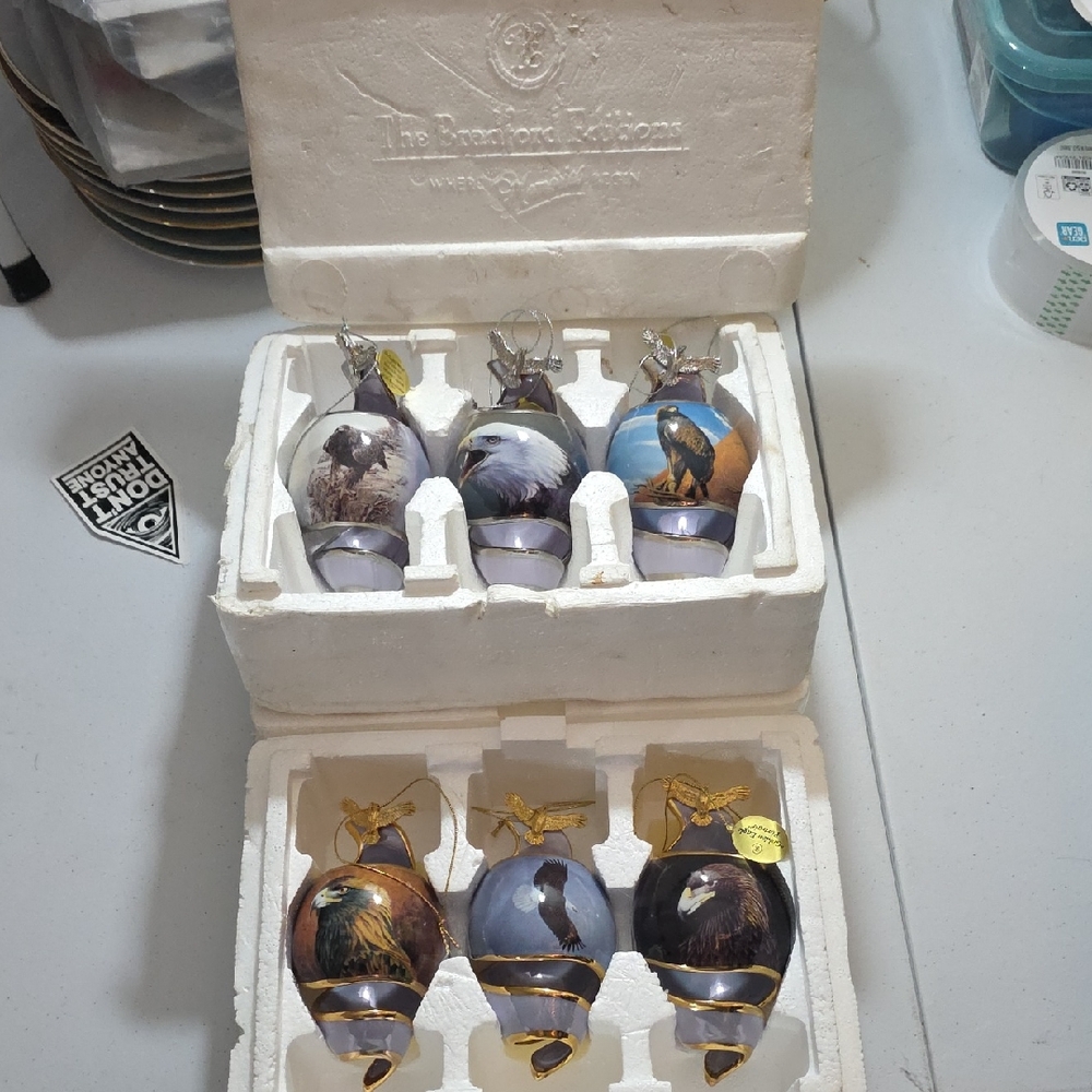 The Bradford Exchange Eagle Ornament Collection - Blue and Gold